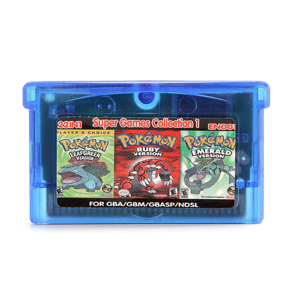 22 in 1 game cartridges gba game english version for gba gbasp nds ...