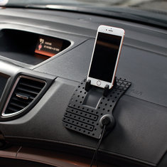 Non-Slip Car Pad Support Magnetic Dashboard Stand 8 Pin USB Cable Mount Charger Holder For iPhone Samsung GPS