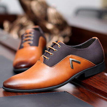US Size 6.5-10.5 Men Business Leather Shoes