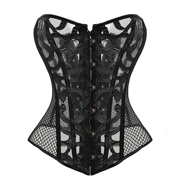 Lace Hollow Out Overbust Gothic Corset