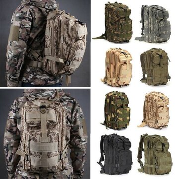 30L Outdoor Camo Backpack Rucksack Camping Hiking Trekking Shoulder Bag Pack