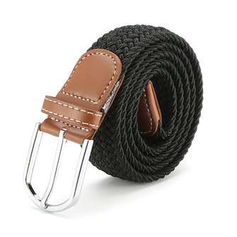 125CM Braided Elastic Woven Leather Belt