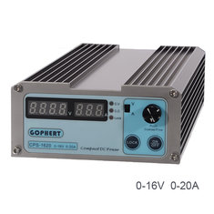 GOPHERT CPS-1620 0-16V 0-20A Compact Digital Adjustable DC Power Supply 110V/220V