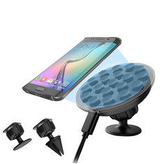 Qi Wireless LED Suction Cup Car Air Vent Mount Dock Charger Holder for Samsung S8