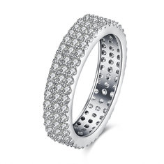INALIS Zircon Full Around Platinum Width Ring Gift Wedding Finger Rings