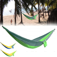Outdoor Double Person Hammock Swing Bed Portable Parachute Hammock Travel Camping 270cmX140cm