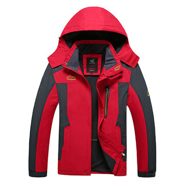 Mens Spring Fleece Waterproof Windproof Jacket S-6XL