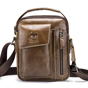 Men Soft Genuine Leather Chest Bag Shoulder Crossbody Bags Chest Pack ...